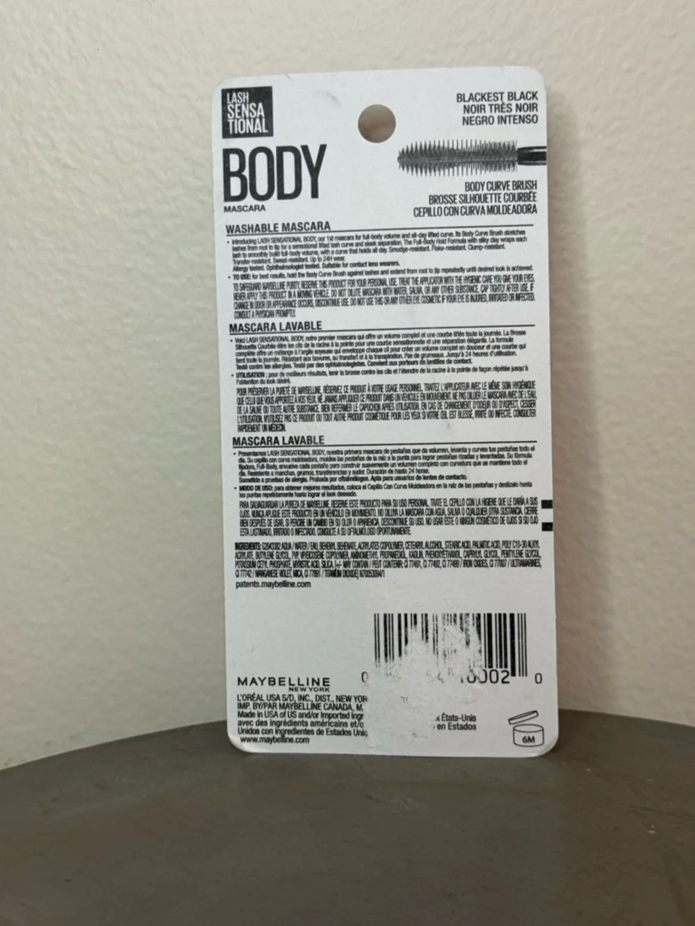Maybelline Lash Sensational Body Mascara - 902 Blackest Black